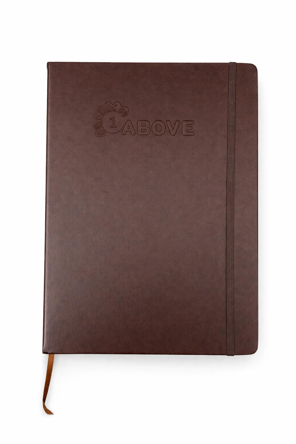 1ABOVE A4 Soft Feel Notebook with Lined Pages | Hardback Journal | Elastic Closure and Ribbon |Paper Pocket | 80gsm | 160 Pages (80 Sheets) -TAN