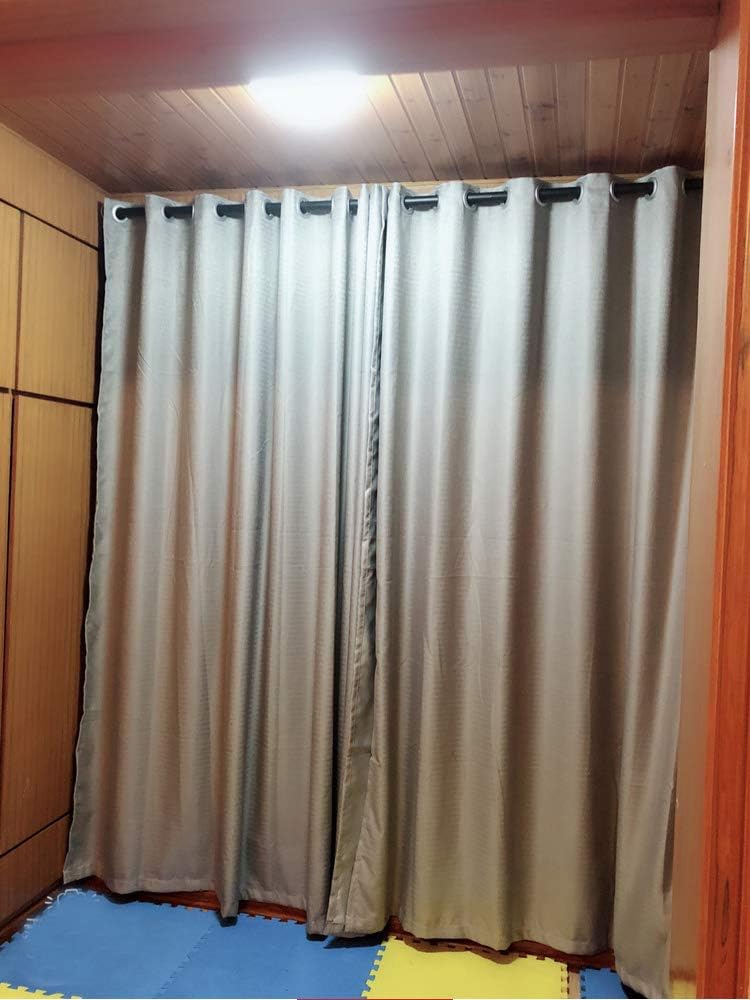 Ginbel Direct 2 Pack Window Treatment Hardware Spring Tension Curtain Rod Pole Black Adjustable Room Divider for Bathroom Closet Stall Windows 28 to 48 inch, No Drilling, Black: Home Improvement