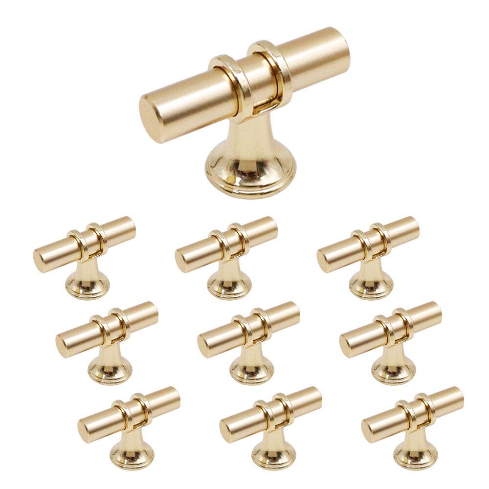ECREW Cabinet Knobs Kitchen Hardware T Bar Handles Furniture Door Drawer Pulls Cupboard Knobs 10 Packs