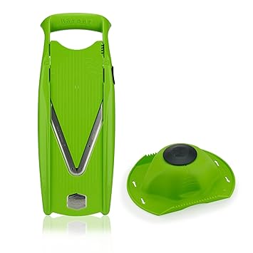 Börner V5 Gurkenhobel Basis Set grün, V-Hobel für Tomaten und Zwiebeln