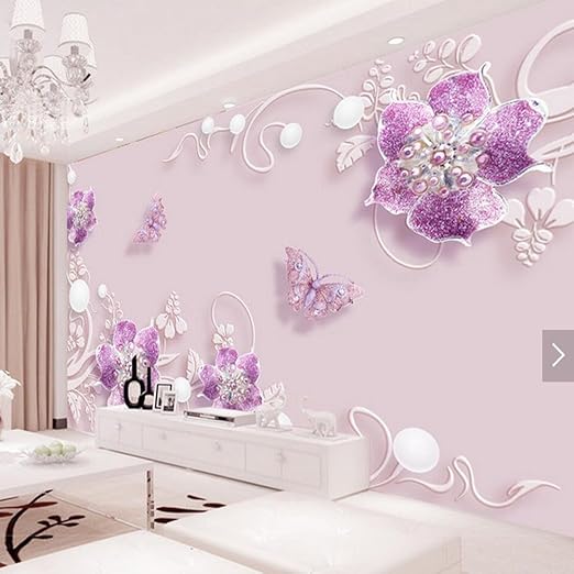 Yosot 3d Tapeten Lila Blume Schmetterling Wandbild Hd Photo Papier Fur Wandplakate Wohnkultur Wandverkleidungen Fur Tv Schlafzimmer Tapete Rollt 450 Cmx 300cm Amazon De Baumarkt