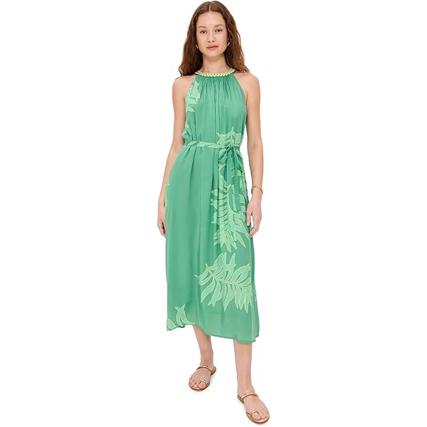 white christmas dresses Embroidered Cotton Voile Tiered Maxi Dress main image 0