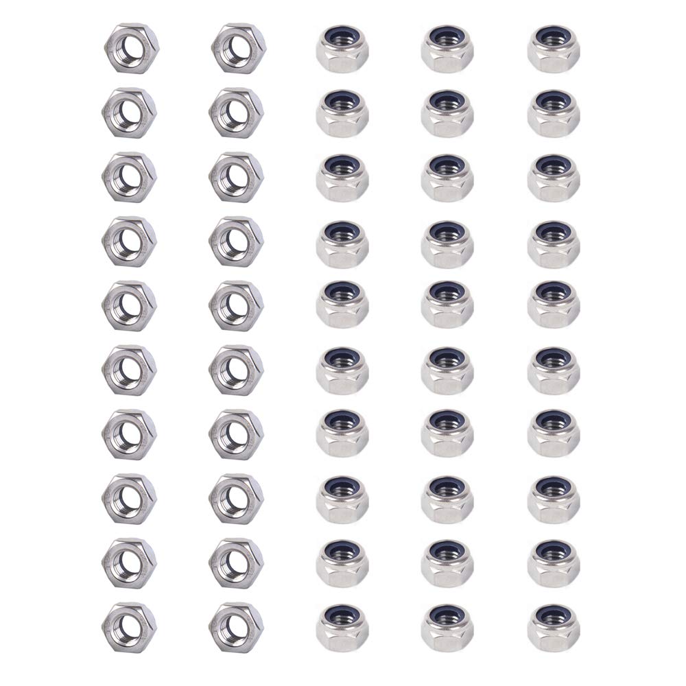 Pack of 2Pcs WINSINN M20 lock nut M20 2.5 Pitch 304 Stainless Steel