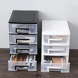 STOBOK Mini Fridge Storage Drawer, 3 Layers Plastic