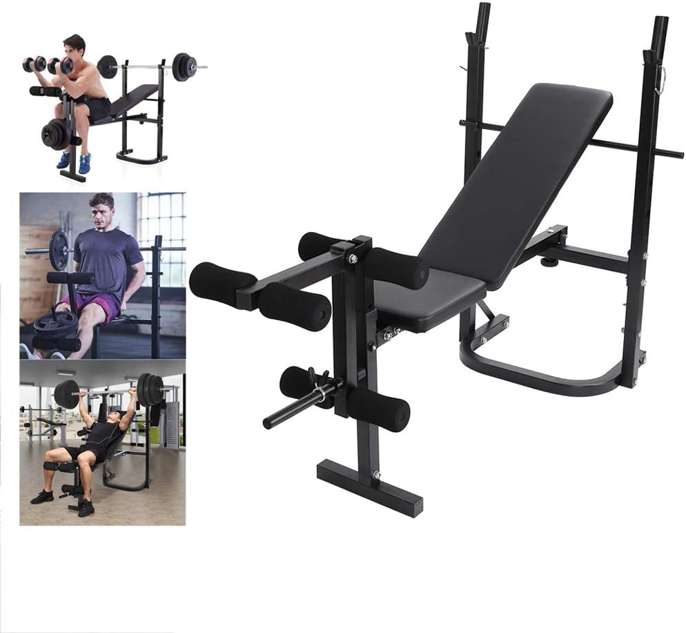 Homefami Barbell Bench Barbell Lifting Press Olympic Weight Bench Gym Equipment Exercise for Home Gym Strength Training