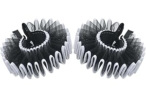 FAD-4U Elizabethan Neck Ruff Detachable Collar for Medieval Costume Ensembles Neck Collars