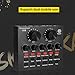 fosa V8 Multifunctional Live Sound Card, USB Audio Interface Intelligent Volume Adjustable Audio Mixer Sound Card with Multiple Funny Sound Effect for Recording Hosting Speech