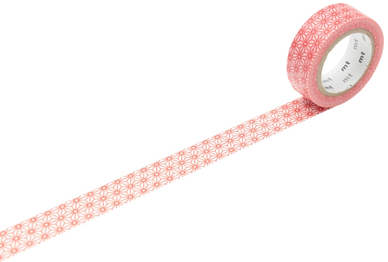 mt Asanoha Shuaka Washi Masking Tape Roll - Red