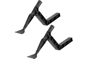 HOZEON 2 Pack Gutter Tool, Gutter Cleaning Spoon and Scoop with Unique Shaped Hook, Threaded Design Roof Gutter Cleaning Tool