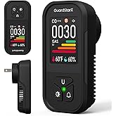 X-100E 4-in-1 Natural Gas Leak Detector & Carbon Monoxide Detectors Plug in, 180°Color Display, Portable Carbon Monoxide Detector for Travel, Gas & CO Detector for Home, RV, Hotel - Black