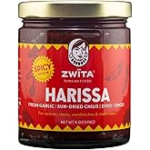 Zwita Spicy Harissa Paste &mdash; Award-Winning Authentic Tunisian Thick Sun-Dried Chili Paste With Fresh Garlic &amp; Extra Virgin Olive Oil &mdash; Warm, Lingering Heat &mdash; 100% Grandma Approved &mdash; North African Condiment &mdash; Hot Chili Sauce &mdash; For Soups, Stews, Sauces and Marinades &mdash; Vegan, Gluten Free, Non-GMO, No Fillers &mdash; 6 oz