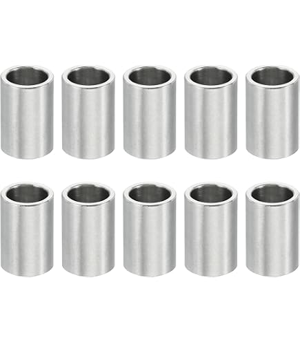 PATIKIL M8 Aluminum Spacers, 10 Pcs Metal Spacer Aluminum 8.2mm ID X 16mm OD X 20mm L Aluminum Spacer Screw Standoff Round For 5/16\" Or M8 Screw Bolts...