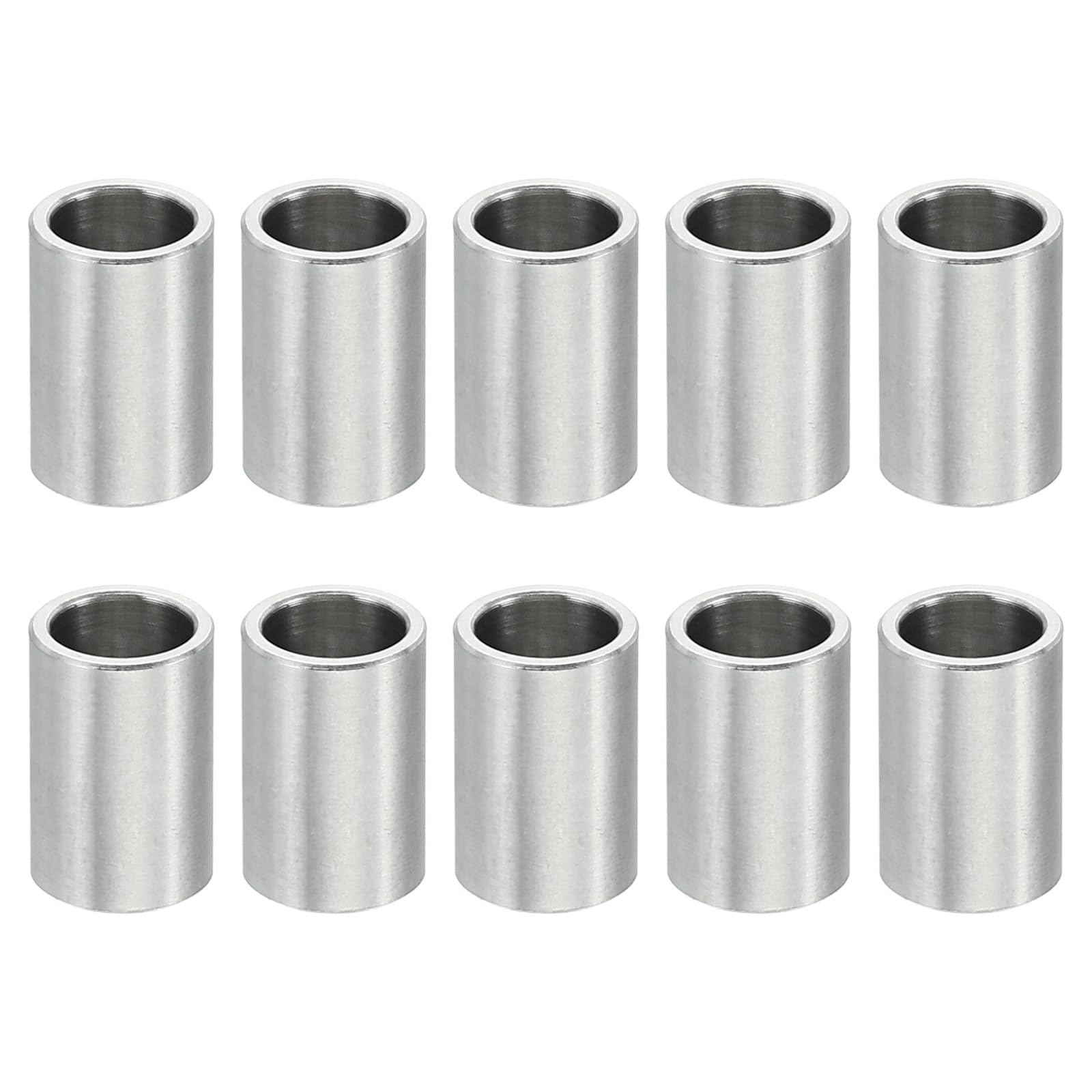 PATIKIL M6 Stainless Steel Spacers, 10 Pcs Metal Spacer Stainless Steel 6.1mm ID x 8mm OD x 12mm L Stainless Steel Spacer Screw Standoff Round for 1/4" or M6 Screw Bolts