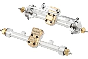 YOUTHINK RC Front Rear Axle Upgrade Your Axial SCX24 124 RC Car with Metal Front Rear Axle Assembly, Aluminum Alloy Brass for