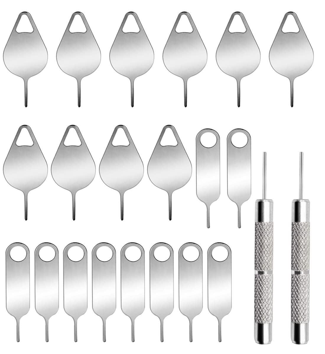 AYWFEY 22Pcs SIM Card Removal Openning Tool Tray Eject Pins Needle Opener Ejector Compatible with iPhone 16/15/14/13/12 Pro Max Mini,Galaxy S24/23 series,All Smartphone Watchchain Link Remover