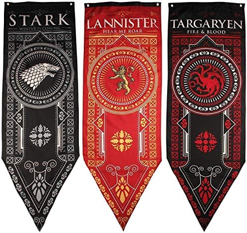 Game Of Thrones House Banner 3Pk, House Stark, Targaryen, Lannister