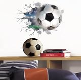 TOARTi 3D Football Wall Stickers for Bedroom Boys Kids PVC Decal view 3