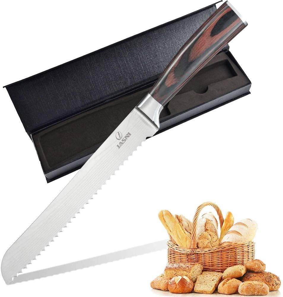 Serrated Bread Knife High Carbon Ultra Sharp Stainless Steel Kitchen
