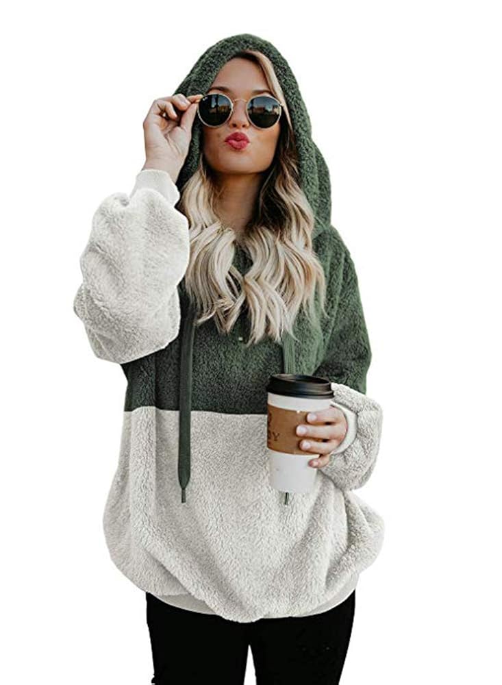 SVALIY Women Loose Fuzzy Fleece 
