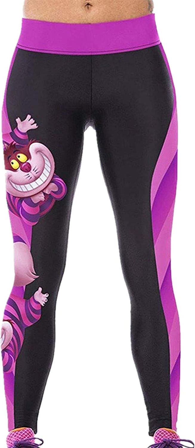 Tamskyt Womens Digital Printed Women’s Full-Length Yoga Workout Leggings Thin Capris