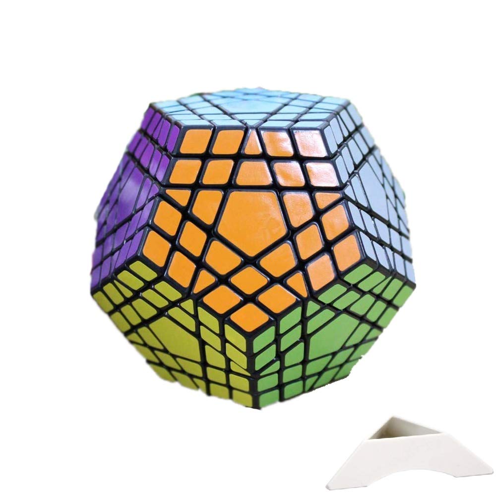 Oostifun ShengShou 5x5x12 Megaminx Dodecahedron 5x5 Gigaminx megaminx Cube 12 Surface + One customized tripod (Black)