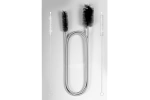 Bozenu Flexible Drain Brush, 66 Inch Long Black Double Ended Tube Cleaning Brush and 2 Pcs 8 Inch Straw Cleaner Brush