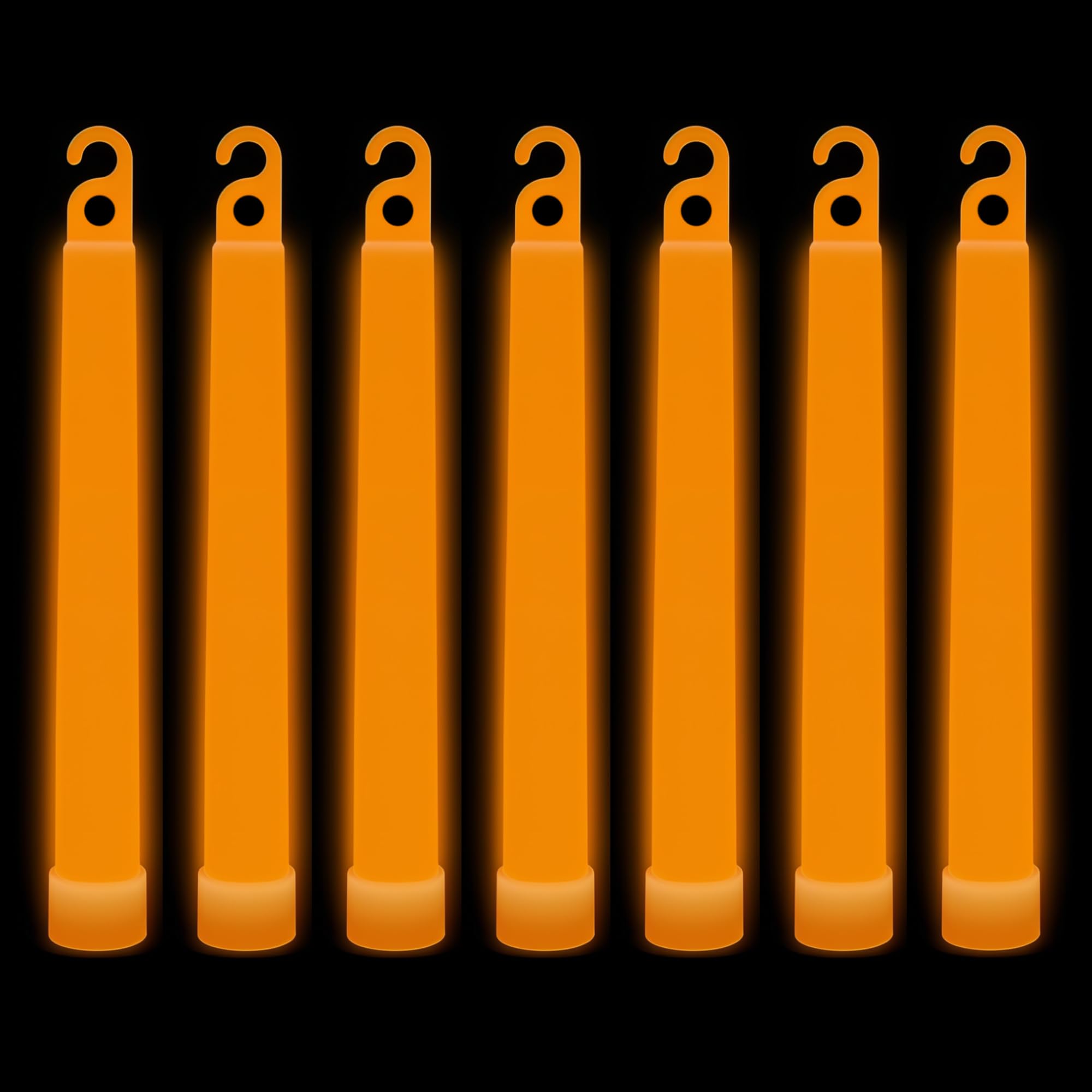 Trimming Shop 6 inch Glow Sticks Lanyard Premium Ultra Bright Glow in the Dark Rod Mega Party Pack of 25 (Orange) for New Year’s Eve, Graduation Party, Camping — image 1
