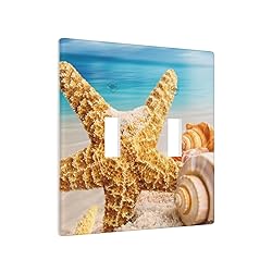 Beach Shells Light Switch Cover Plates Double