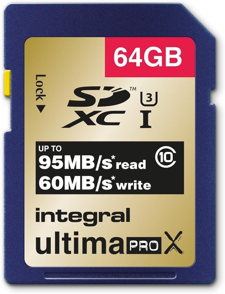 Integral INSDX64G10-95/60U1V2 UltimaPro X 64 GB SDXC Ultra-High-Speed Class 10 Memory Card