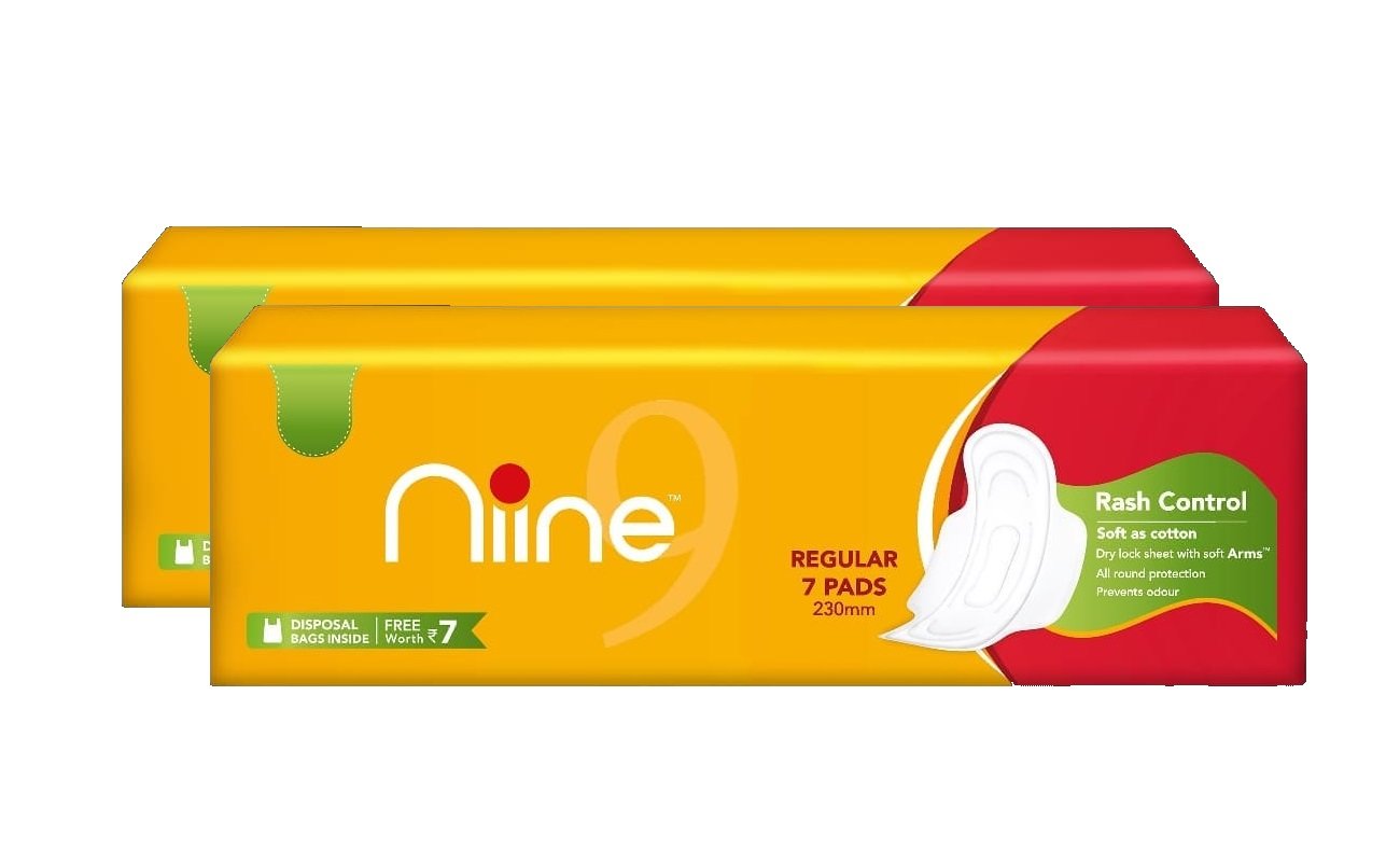 Buy Niine Regular 6 Sanitary Pads With Disposable Bags for Women (Pack