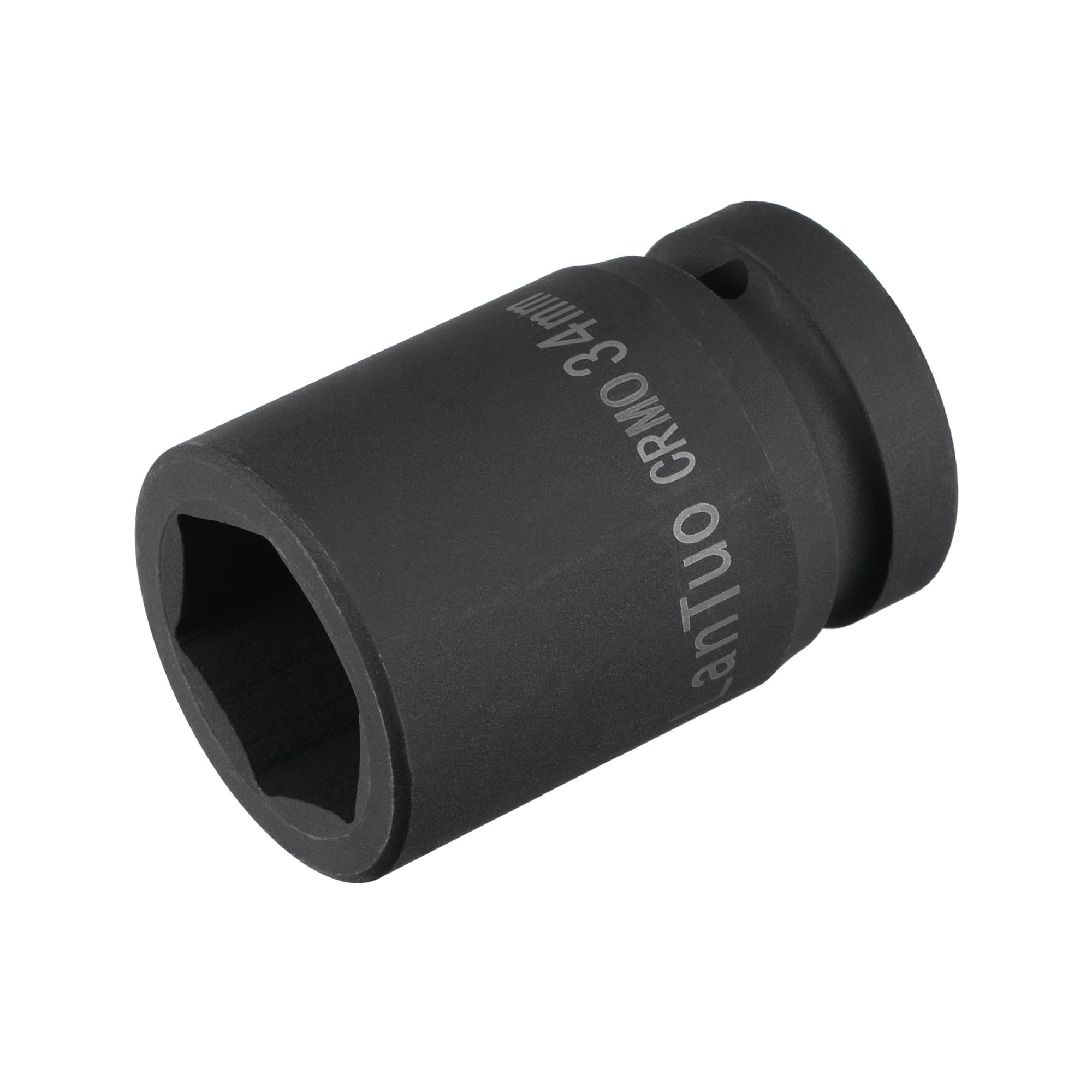 sourcing map 1" Drive by 34mm 6-Point Impact Socket, CR-V 80mm Length, Standard Metric Sizes