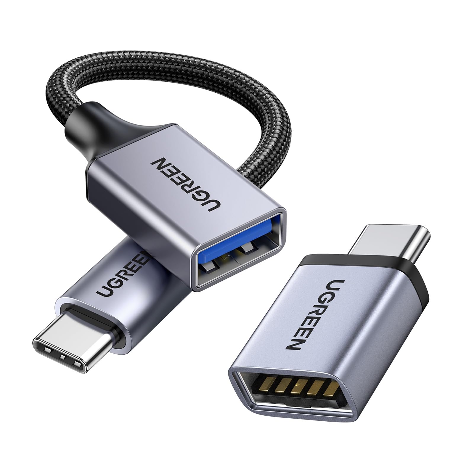 UGREEN USB C 変換アダプタ USB3.2 Gen1 タイプC OTG 変換ケーブル 急速充電＆高速転送同期 iPhone 15 Pro Max MacBook Pro Air iPad Pro Surface Xperia その他 USB-C 端末用 2点セット商品画像