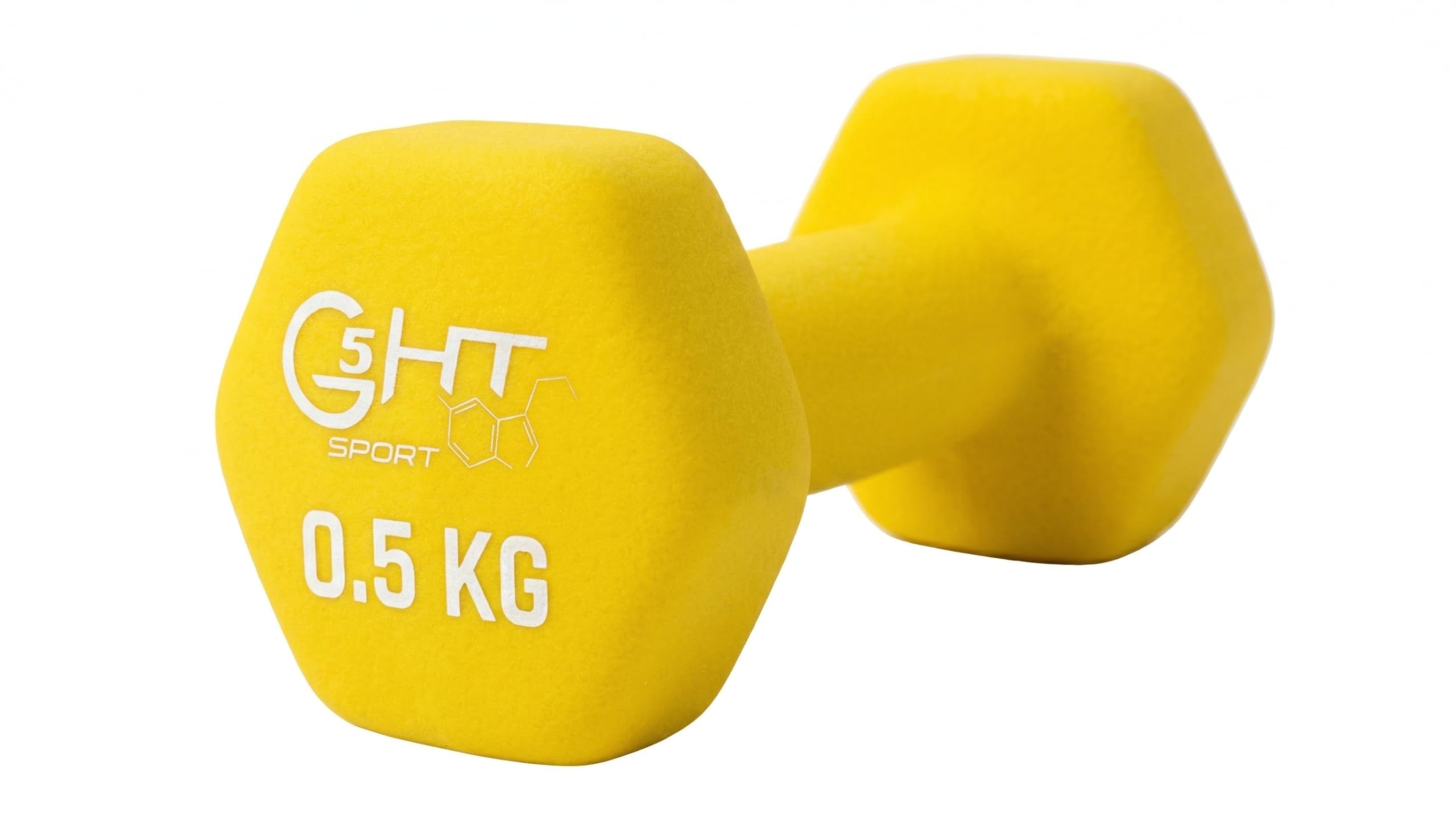 G5 HT SPORT Neoprene Dumbbells for Gym and Home Gym, Non-Slip 0.5 to 6 kg, Pair or Single (1 x 0.5 kg)