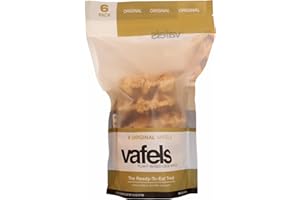 VAFELS Plant-Based Liège Wafel - Organic Pearl Sugar Infused Belgian Waffle | Vegan | Small-batch | Handmade with Brioche-Based dough | Sports Nutrition Waffle & Healthy Snack | (Original)