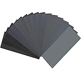 Wet Dry Sandpaper, Waterproof 120/240/400/600/800/1500/2000/3000 Sand Paper Sheet for Wood Metal Polishing Automotive Polishi