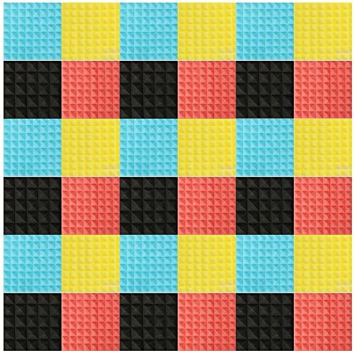 Careonline 20"x 20"x 2" Pyramid Studio Foam Sponge Sound Absorbing Sponge Soundproofing Foam Acoustic Home Wall Decor