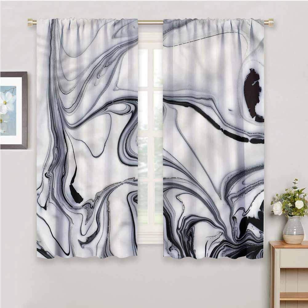 Marble Privacy Curtain, Curtains 84 inch Length Trippy