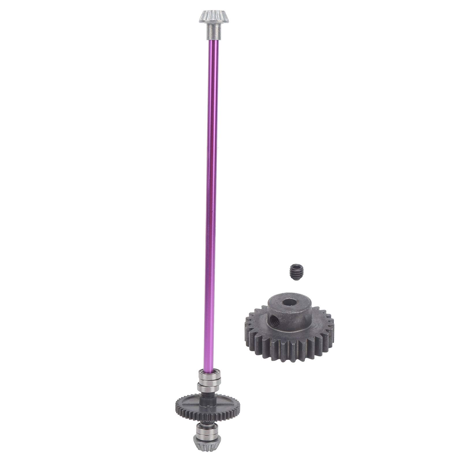 VGEBY RC Gear Drive Shaft, RC Metal Gear Central Drive Shaft Kit Upgrade Parts for W L Toys 124018/124019 1/12 RC Car Model Toy