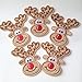 Set of 10 pcs X'mas Reindeer Iron On Sew On Cloth Embroidered Patches Appliques Machine Embroidery Needlecraft Sewing Projects DIY