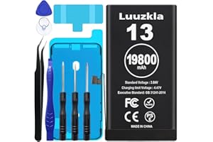 Luuzkla 19800mAh (2025 New Upgrade) Battery Compatible with iPhone 13, Super Capacity Battery Compatible with iPhone 13, with Full Tool Kits-0 Cycle High Capacity-24 Months Service