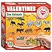JOYIN 28Pack Gifts Cards with Zoo Animals Figures for Boys Girls, Greeting Cards for Classroom Exchange, Kids Party Favors School Game Prize Toys