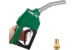 SHDZZDZSWY 3/4" Automatic Fuel Nozzle with Hose Adapter, Auto Shut-off Fuel Nozzle–Max Flow 16GPM Fuel Transfer Pump Nozzle with Fuel Hose Swivel, 13/16" Spout – Suitable for Diesel, Gasoline, Kerosene(green)