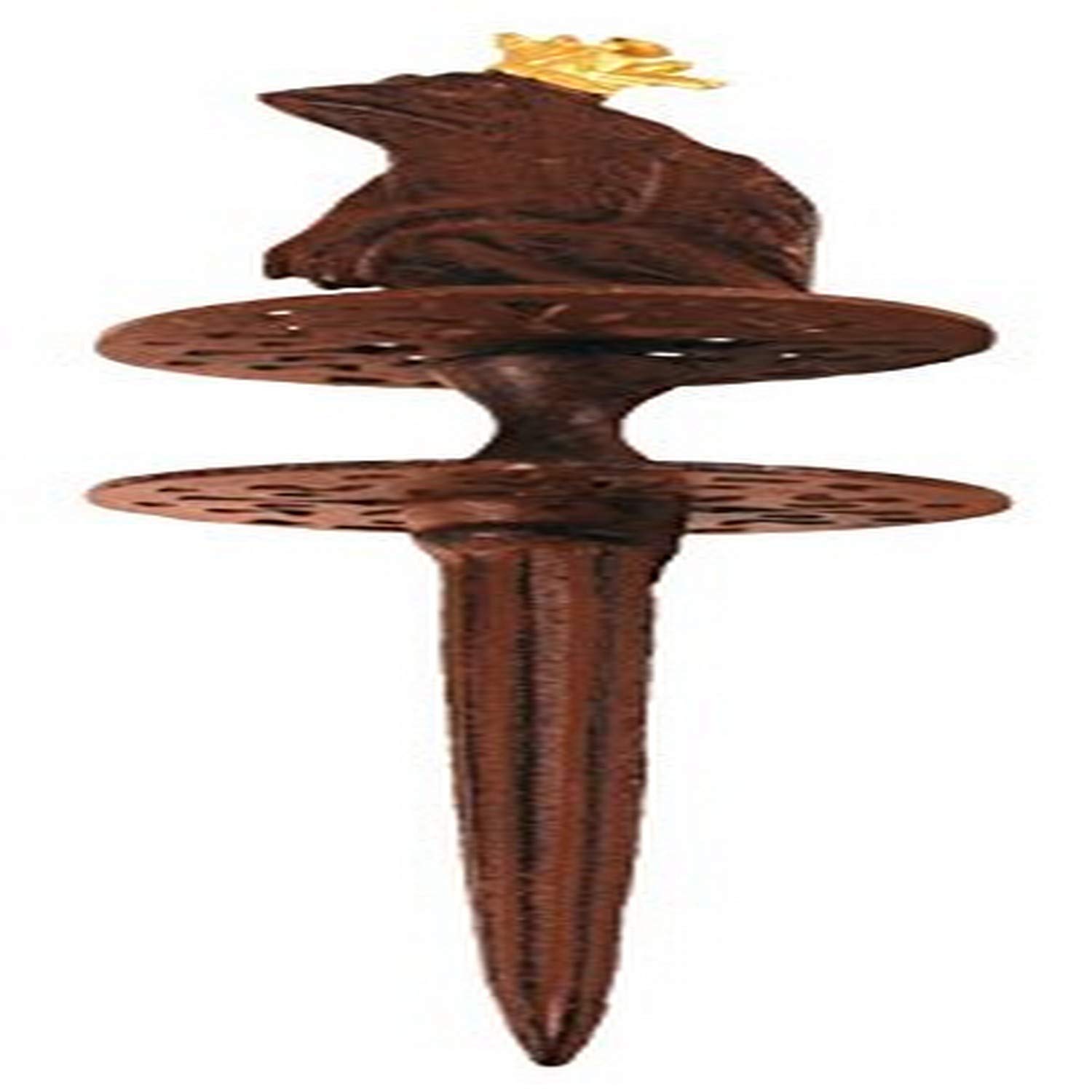 Esschert Design TG34 Frog Prince Garden Hose Guide, Antique Brown with Gold Crown, 13.5" H