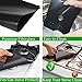 2Pcs Stove Counter Gap Cover Filler Guard and 4Pcs Gas Stove Burner Covers Liners Gas Range Protector, Black