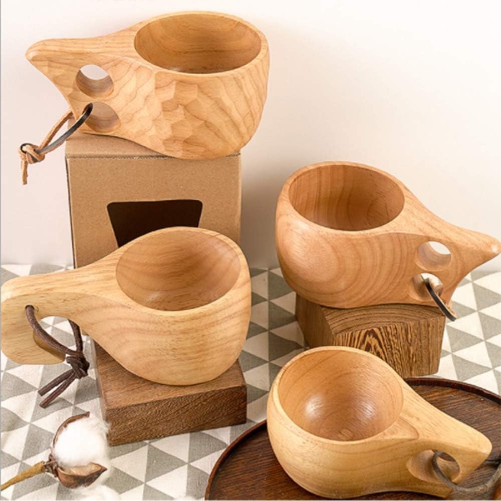 zhuangyulin6 1PC Wooden Coffee Mug,Portable Wooden Mug Cup,Wooden Tea