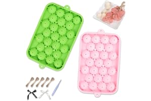 DIY Soap Making Kit Grape Soap Molds,2 Packs Green & Pink Shape with Hemp Rope, Black White Ribbon for Handmade Soap Gift (Wi