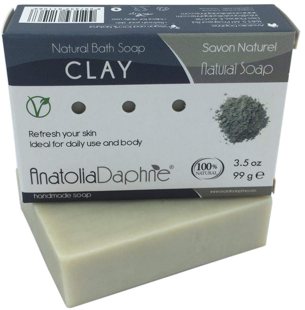 Anatolia Daphne 100% Natural Soap w/ Organic Ingredients, Vegan, Moisturizing, Handmade, Scented w/ Premium Essential Oils, Body Soap, Face Soap, and Bath Soap, Detox Spa Soap Bar Gift Set, 3.5 oz (Deluxe, Mix of 6) : Beauty