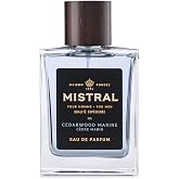 Mistral Cedarwood Marine Eau de Parfum for Men, Men's Cologne, 3.4 Oz | Fresh &amp; Woodsy Masculine Scent with Marine, Jasmine &amp; Cedarwood, Cruelty-Free, Long-Lasting Perfume, Made in France