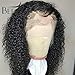 BEEOS 13×6 Lace Front Wigs 180% Density Human Hair Wigs Short Curly Bob for Black Women with Baby Hair Unprocessed Glueless Wig, Pre-plucked & Natural Hairline for Daily Use, 12 Inch