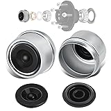 2Sets 1.98''OD Trailer Hub Bearing Metal Dust Cover